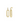 14K Square Diamond Drop Earrings