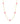 14K Pink Enamel Disk Necklace