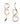 Gold Plated Ribbon Drop Earrings