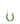 14K Emerald And Diamond Horseshoe Charm