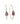 14K Carved Tourmaline and Diamond Hoops