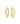 14K Emerald Cut Hoops