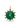 14K Malachite And Diamond Charm
