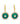 14K Diamond Enamel Earrings