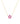 14K Pink Sapphire Flower Necklace