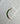 14K Emerald Moon Charm