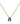 14K Mini Gothic Initial Enamel Necklace