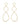 Organic Drop Pave Earrings