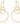 14K Gold Plated Circular Drop Earrings