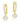 14K Diamond Halo Huggies