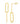 14K Gold Paperclip Drop Earrings