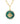 14K Malachite and Diamond Bee Charm