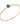 14K Diamond And Emerald Bangle