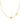 14K Paper Clip Puff Mariner Toggle Necklace
