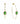 Gold Plated Faux Emerald Hoops