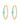 14K Emerald And Diamond Hoops