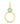 14K Diamond And Emerald Charm Enhancer