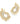 14K Gold Plated Cubic Zirconia Earrings