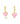 14K Children’s Heart Enamel Earrings
