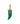 14K Malachite And Diamond Horn