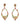 14K Multi Sapphire and Diamond Drop Earrings