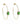 Gold Plated Faux Emerald Hoops