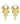 14K Gold Plated Disco Drop Earrings