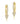 14K Pave Diamond Spike Huggies