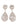 Yellow and White CZ Statement Earrings