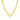A close-up of a polished yellow gold chain necklace with a central ring clasp, shown against a plain white background.