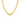 A close-up of a polished yellow gold chain necklace with a classic curb link design, shown against a clean white background.