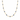 A gold chain necklace featuring round blue gemstones and small clear stones, displayed against a solid white background.