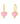 14K Children’s Heart Enamel Earrings