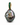 A baroque pearl pendant with a gold initial 'B' embellished with diamonds, set against a bezel of green gemstones and gold on a white background.