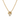 A gold necklace with a double-loop pendant pavé-set with small clear stones, shown on a plain white background.
