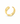 A polished yellow gold open cuff ring, also known as a belly button ring, shown on a clean white background.