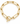 A gold paperclip chain bracelet with a toggle clasp, displayed on a clean white background.