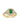 14K Emerald And Diamond Signet Ring