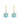 14K Children’s Enamel and Cubic Zirconia Earrings