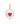 Ruby Heart and Pearl Charm