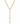 14K Double Drop Charm Lariat Necklace