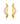 Sculptural Diamond Hoops