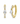 A pair of gold huggie hoop earrings with pear-cut and round diamonds, displayed on a clean white background.