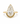 A pear-cut diamond ring in a polished yellow gold setting with a curved band, shown on a clean white background.