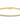 A gold tennis bracelet with a row of clear round-cut gemstones along the front, displayed on a clean white background.