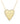 14K Diamond Border Polished Heart