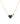 14K Diamond and Malachite Double Heart Necklace