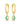 14K Bezel Emerald Drop Earrings