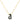 14K Black Diamond Gothic Initial Necklace